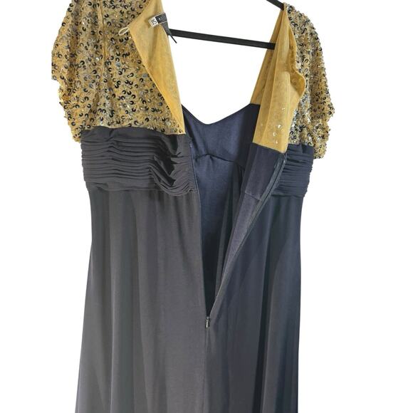 JS BOUTIQUE Formal Dress Plus Size 16 Jeweled Cap Sleeve Slight Plunge Glam New - Picture 11 of 16